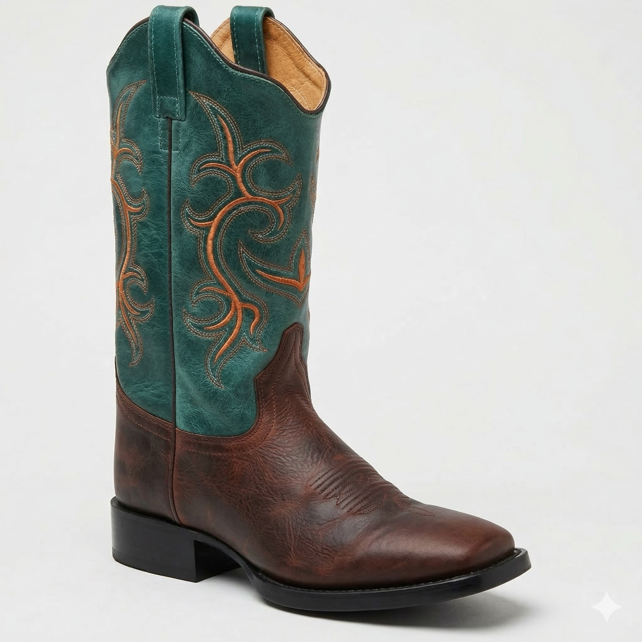Cowboy boots ladies 18127E, brown-turquoise